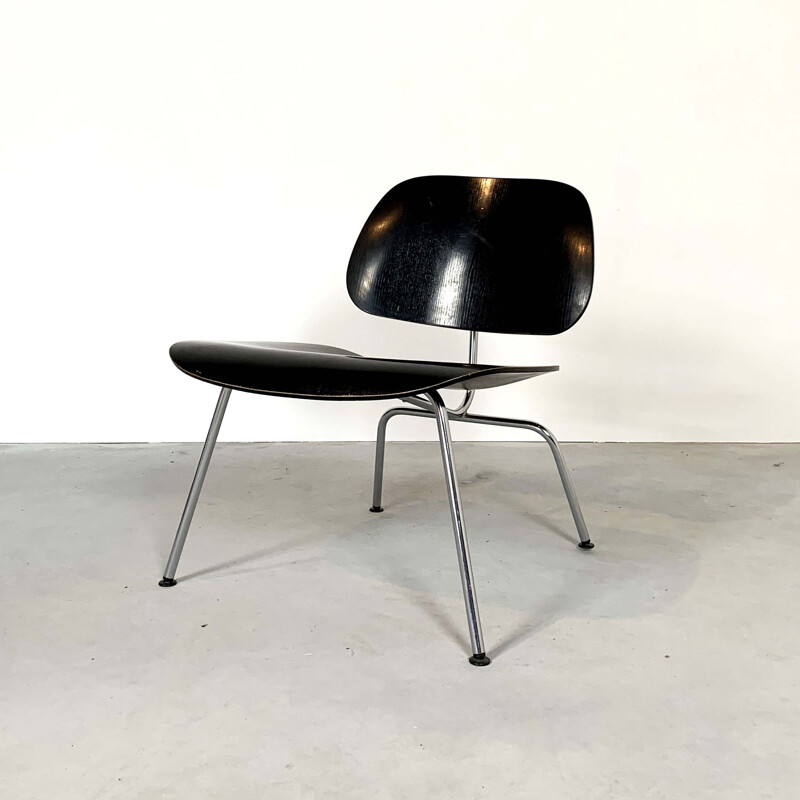 Chaise LCM noire vintage par Charles et Ray Eames pour Vitra