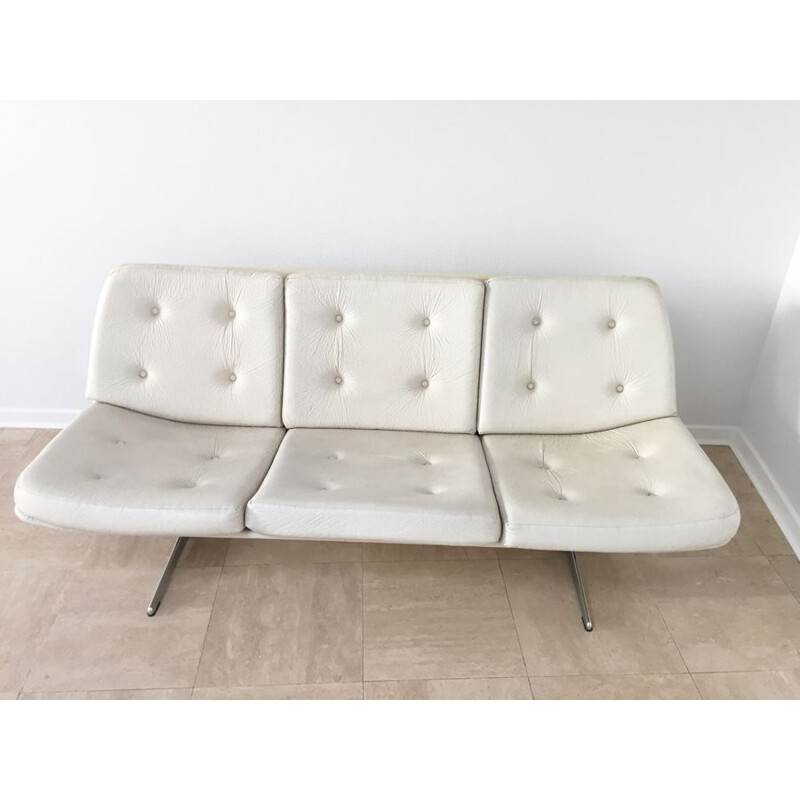 Vintage white sofa Space Age, 1970