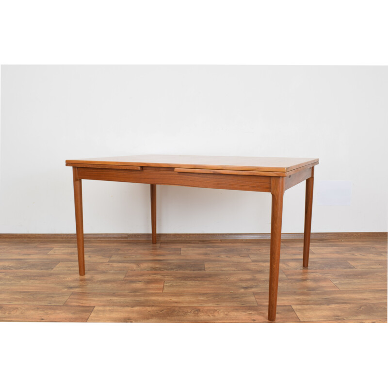 Danish teak vintage extendable dining table by Kaj Winding for Slagelse, 1970s