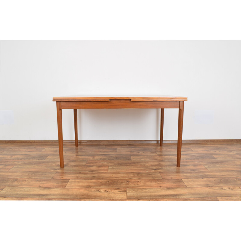 Danish teak vintage extendable dining table by Kaj Winding for Slagelse, 1970s