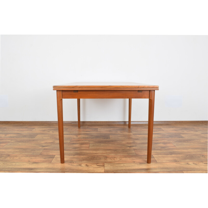 Danish teak vintage extendable dining table by Kaj Winding for Slagelse, 1970s