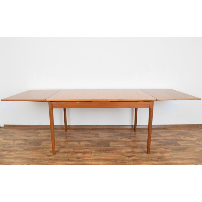 Danish teak vintage extendable dining table by Kaj Winding for Slagelse, 1970s