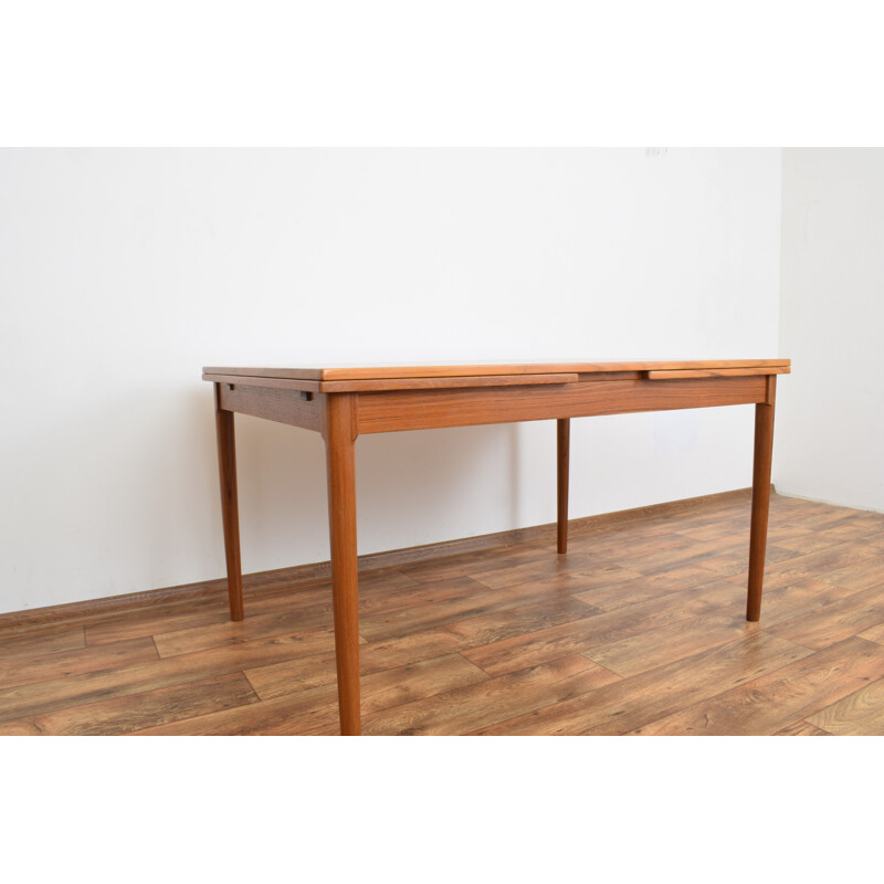 Danish teak vintage extendable dining table by Kaj Winding for Slagelse, 1970s