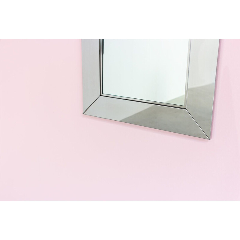 Vintage chrome mirror by Cidue, Italy 1970
