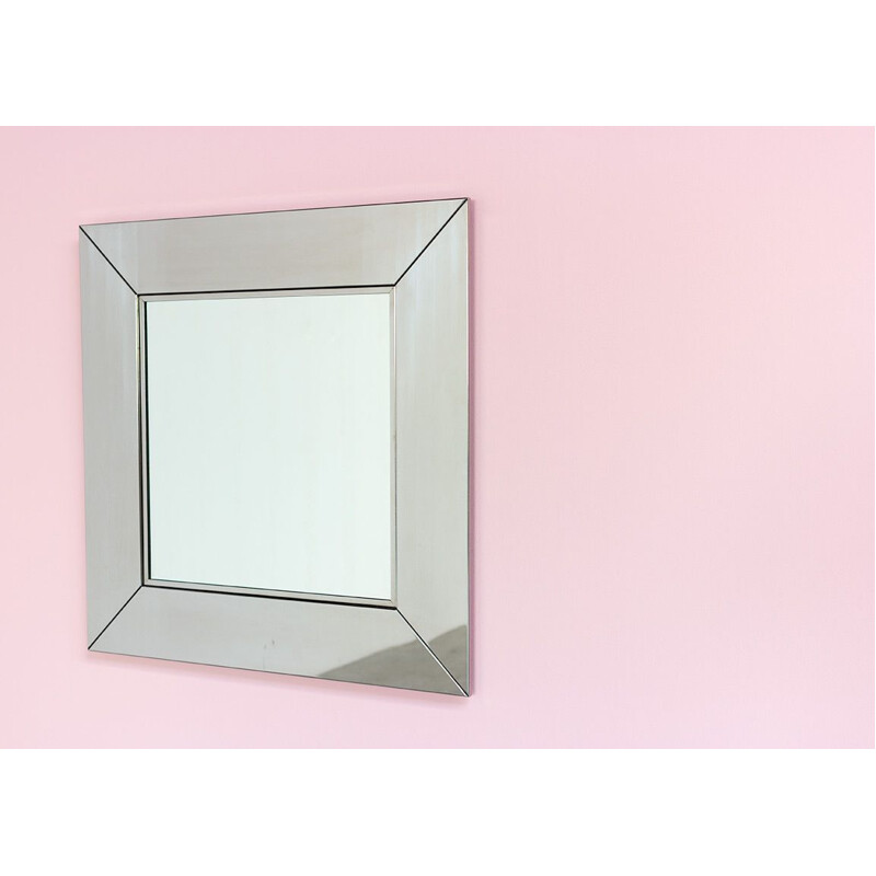Vintage chrome mirror by Cidue, Italy 1970