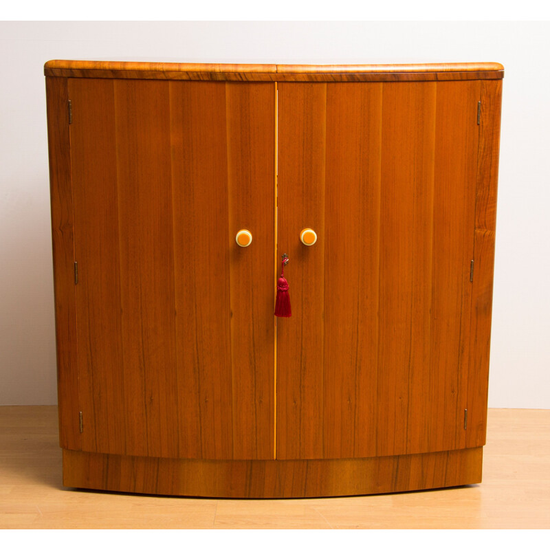 Vintage bar furniture in walnut and maple