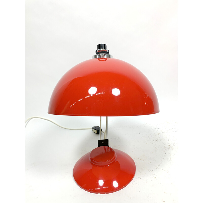 Pair of vintage Space Age red Table Lamps, 1960s