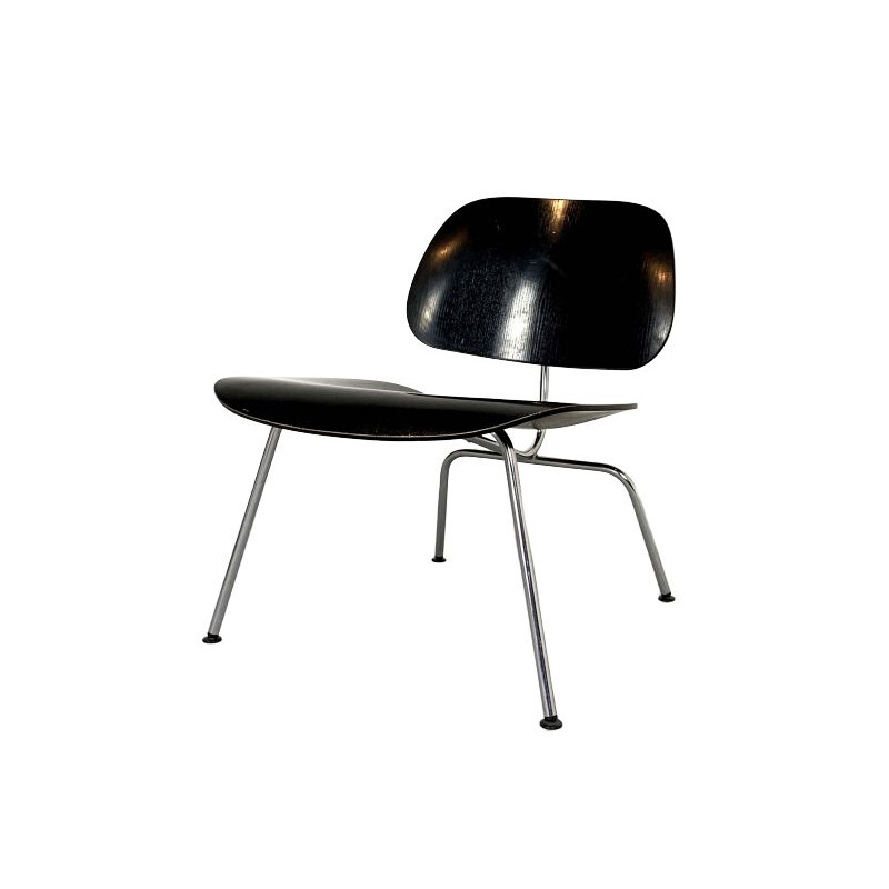 Black vintage LCM chair by Charles & Ray Eames for Vitra