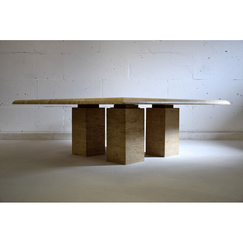 Vintage travertine coffee table