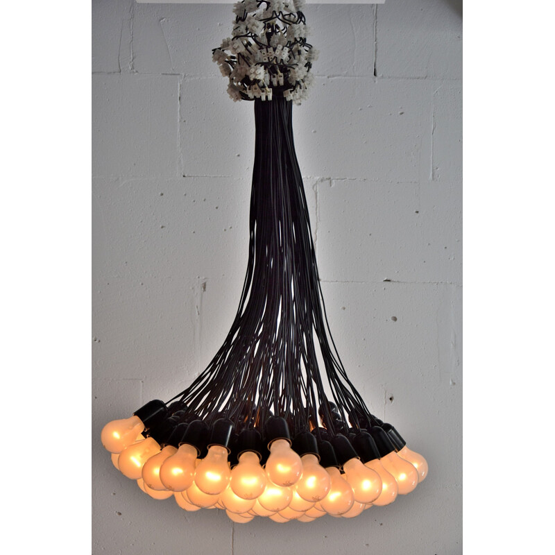 Vintage Chandelier 85 Lamps by Rody Graumans pour Droog Design, 1995