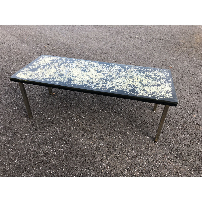 Vintage resin coffee table by Pierre Giraudon, 1970