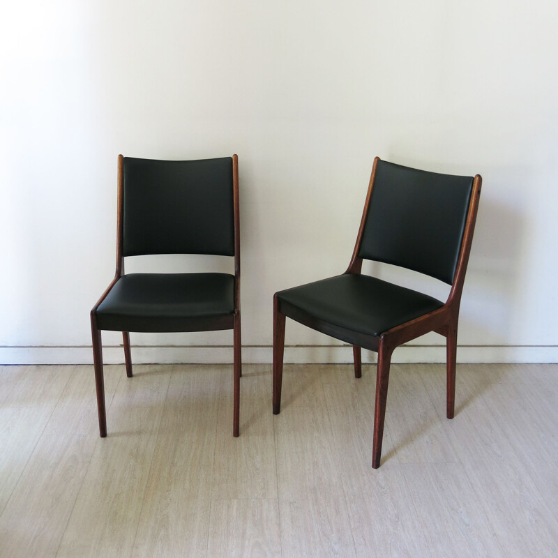 Ensemble de 6 chaises et fauteuils en palissandre de Johannes Andersen pour Uldum Mobelfabrik, 1960