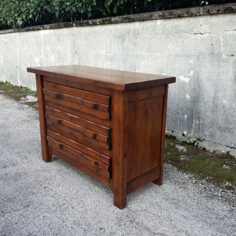 Vintage brustalist chest of drawers