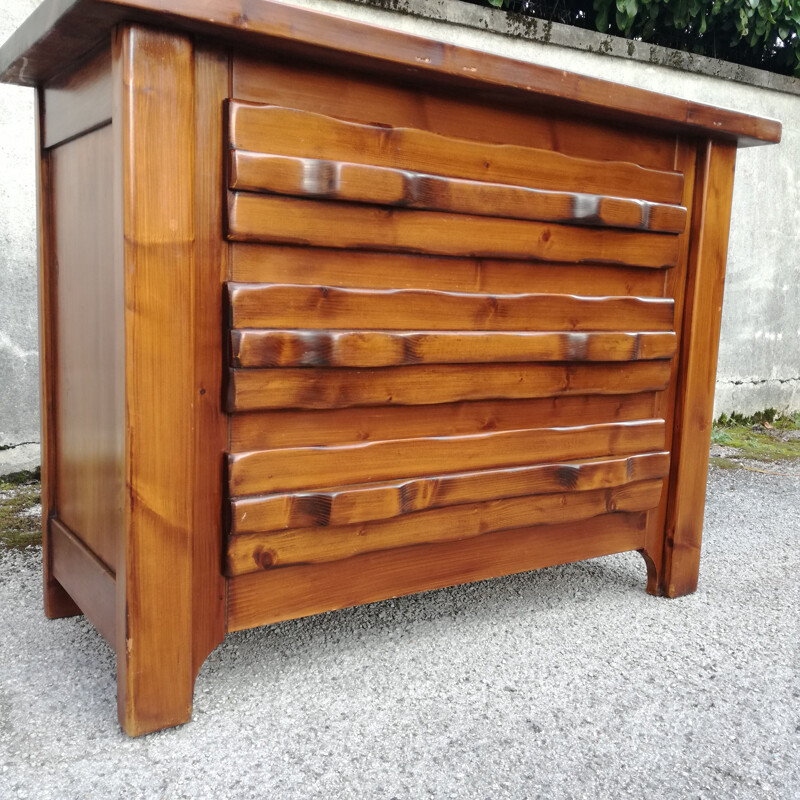 Vintage brustalist chest of drawers