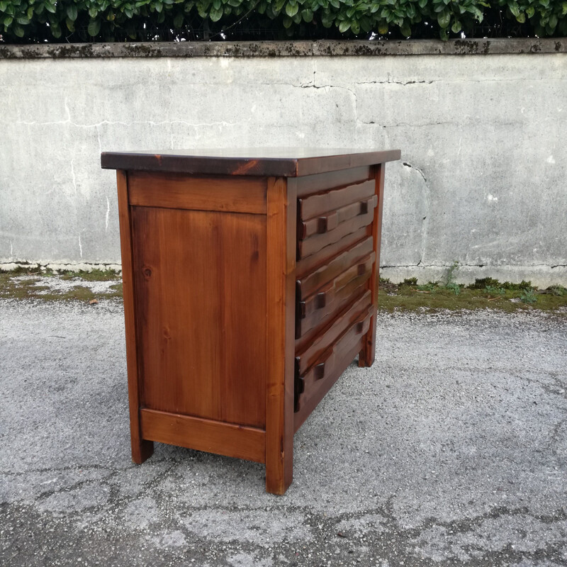 Vintage brustalist chest of drawers