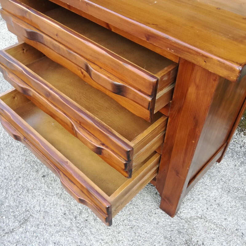 Vintage brustalist chest of drawers