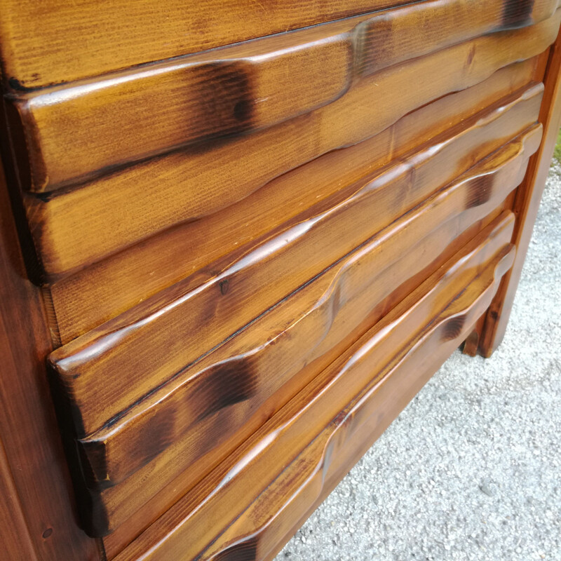 Vintage brustalist chest of drawers