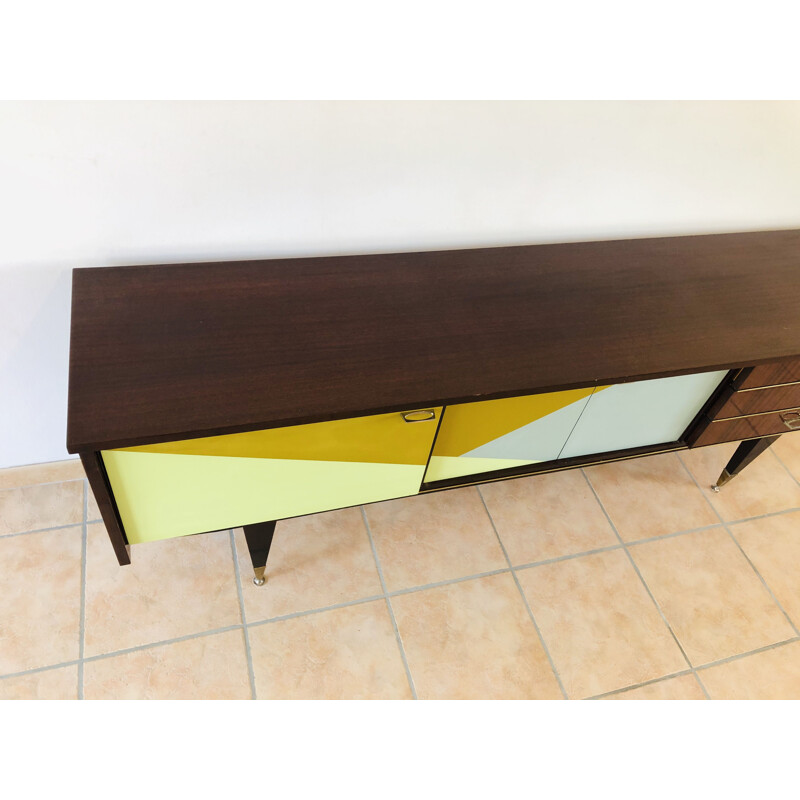 Vintage mahogany graphic sideboard 1965