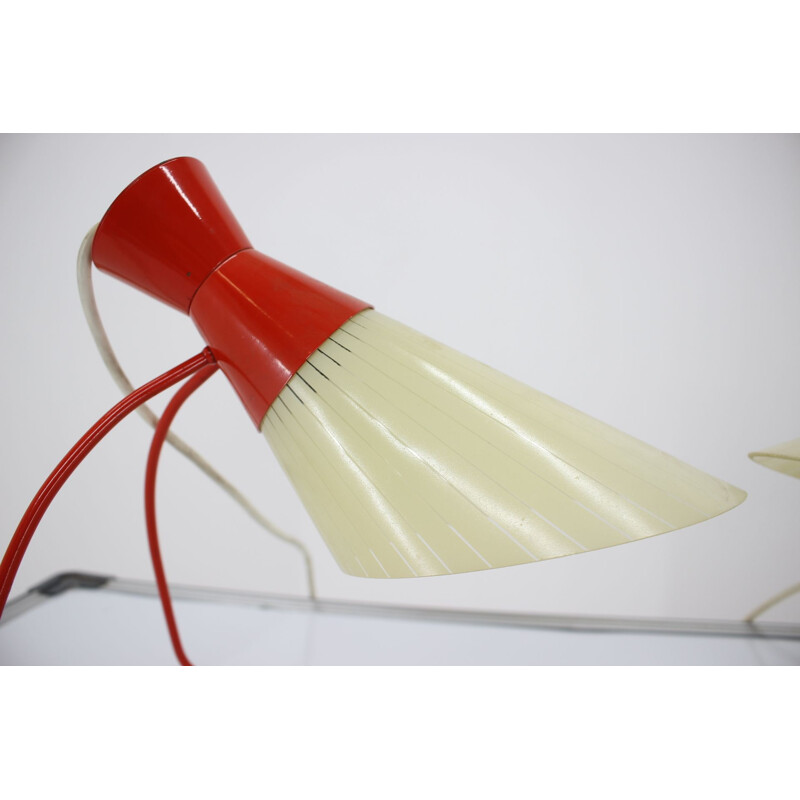 Pair of Table Glass Lamps by Josef Hurka for Napako, Czechoslovakia 1960