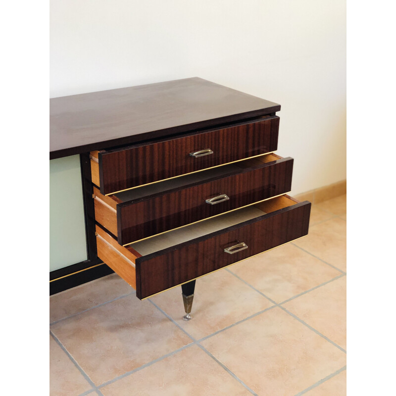 Vintage mahogany graphic sideboard 1965