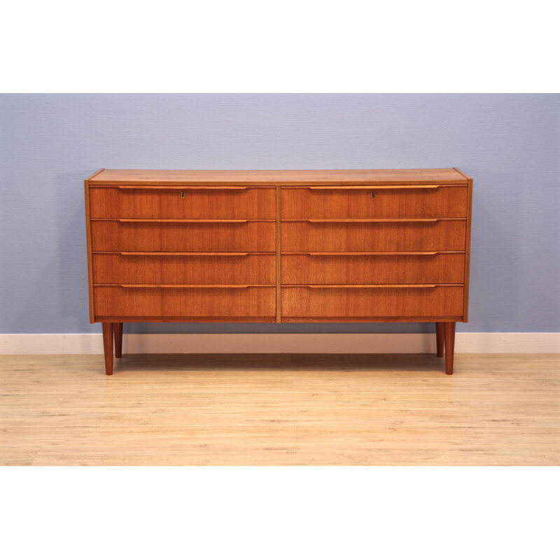 Vintage danish chest of drawers in teak, 1970s