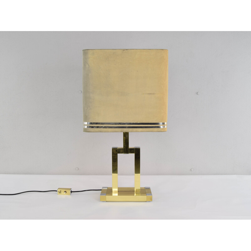 Vintage Italian Brass Table Lamp by Lumica 1970