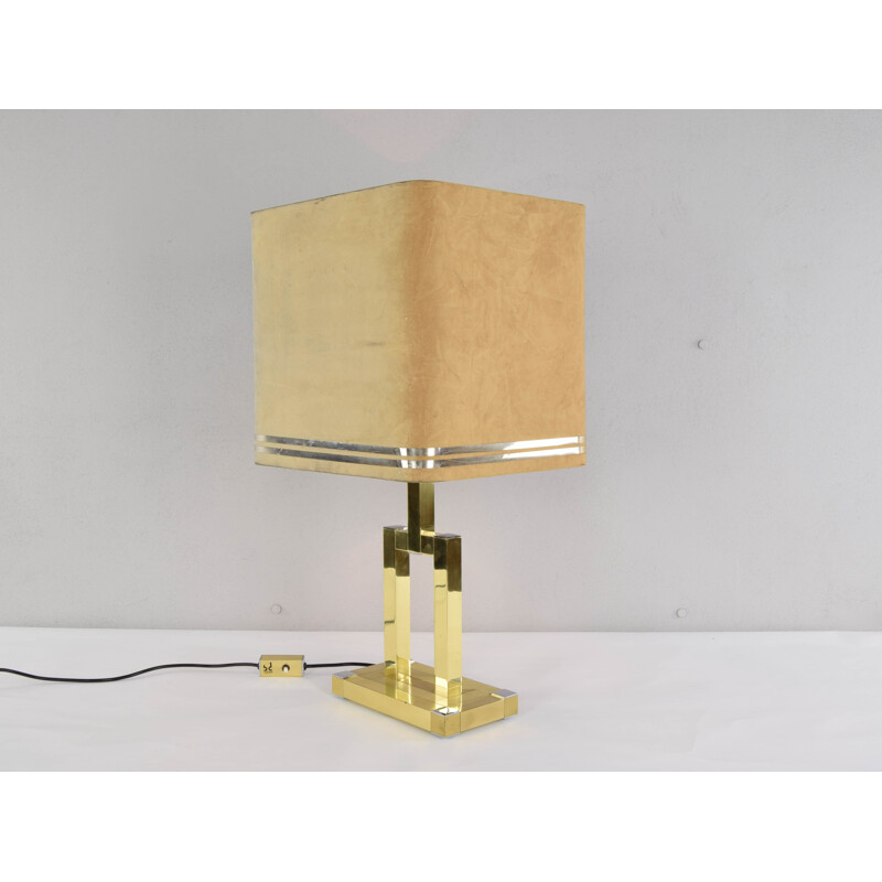 Lampe de table Vintage italienne en laiton par Lumica 1970