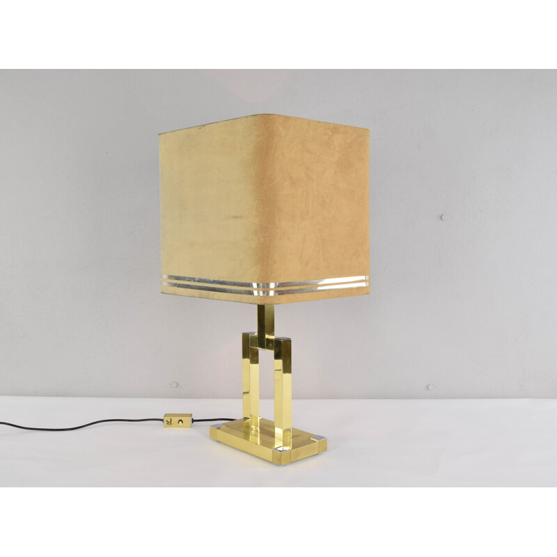 Vintage Italian Brass Table Lamp by Lumica 1970