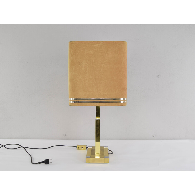 Vintage Italian Brass Table Lamp by Lumica 1970