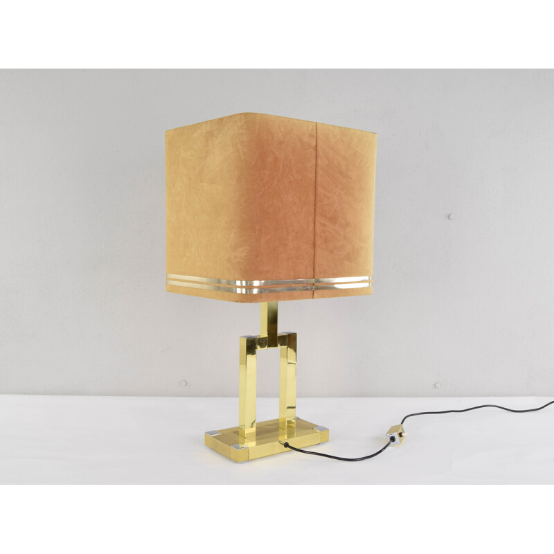 Lampe de table Vintage italienne en laiton par Lumica 1970