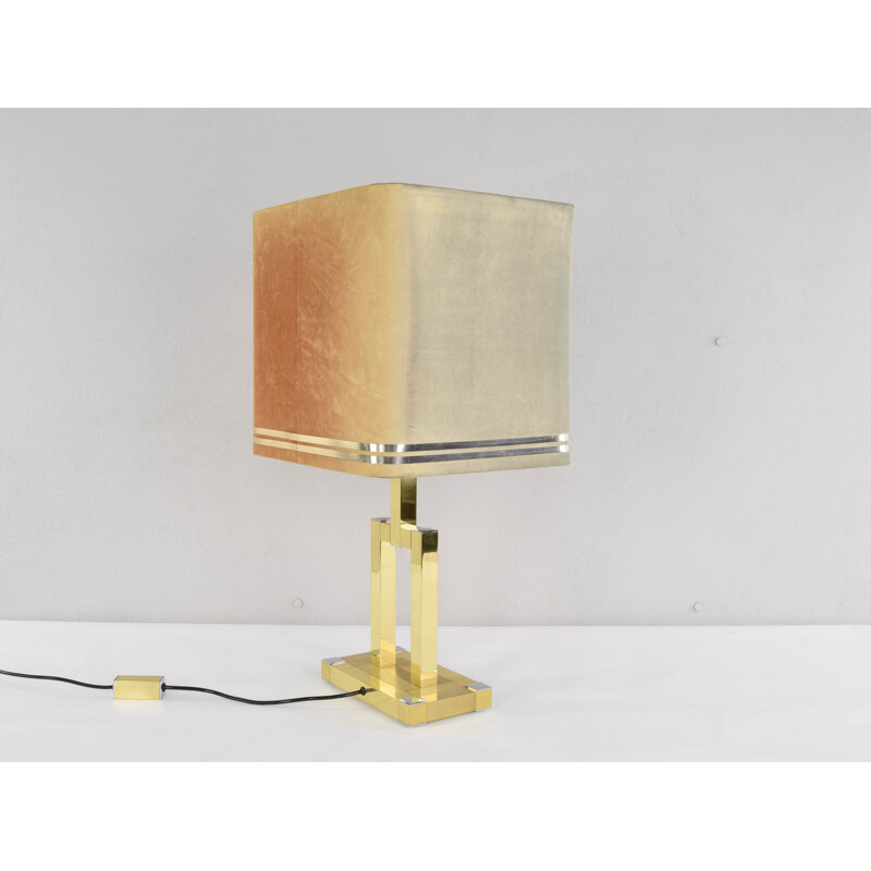 Vintage Italian Brass Table Lamp by Lumica 1970