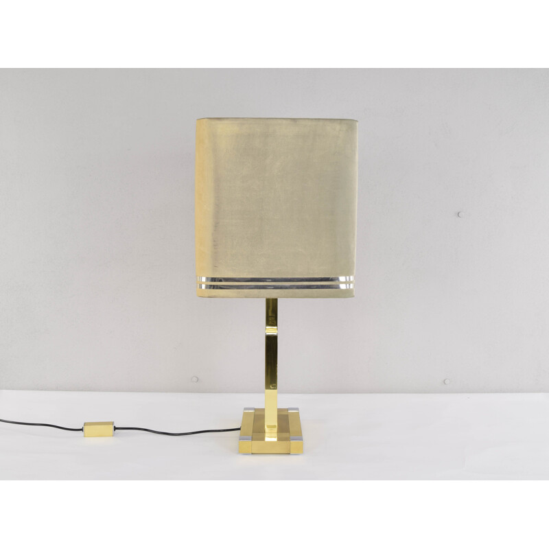 Vintage Italian Brass Table Lamp by Lumica 1970