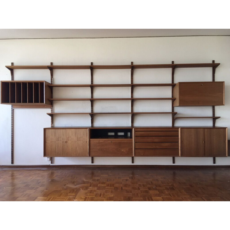 Vintage teak modular shelf by Poul Cadovius for Royal System 