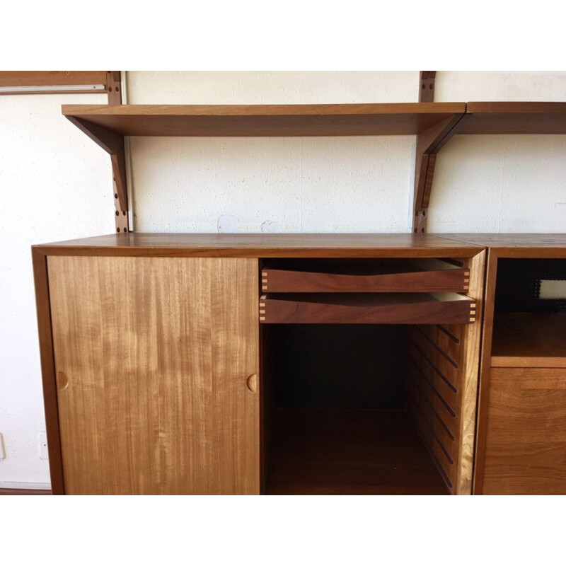 Vintage teak modular shelf by Poul Cadovius for Royal System 