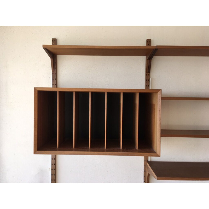 Vintage teak modular shelf by Poul Cadovius for Royal System 