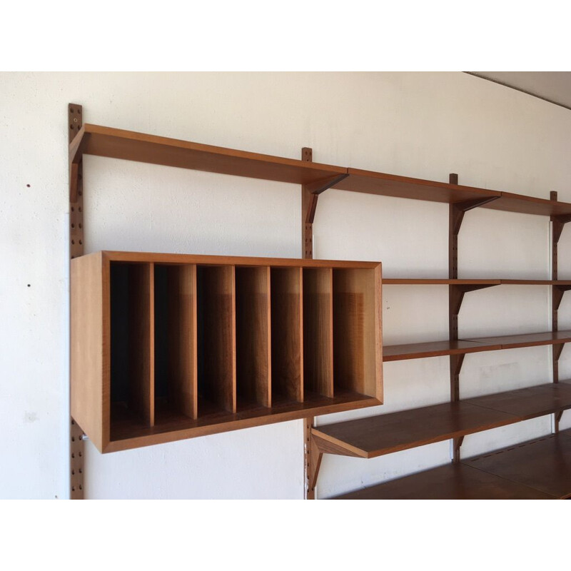 Vintage teak modular shelf by Poul Cadovius for Royal System 