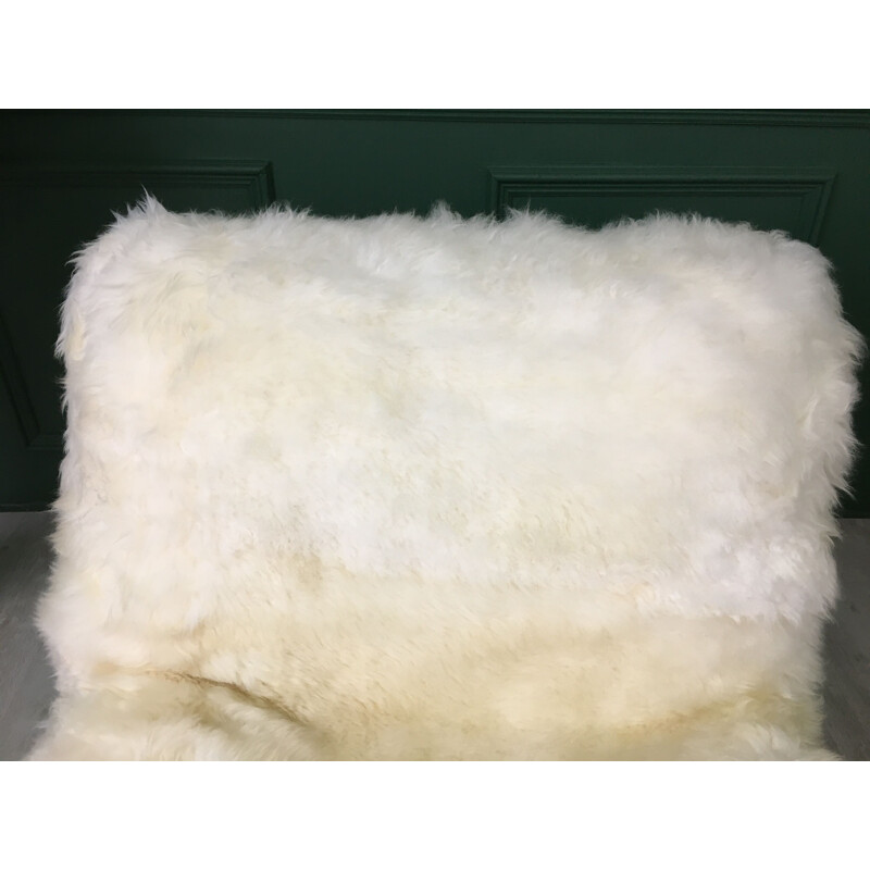 Vintage sheepskin Calin armchair for Cinna (Ligne Roset)