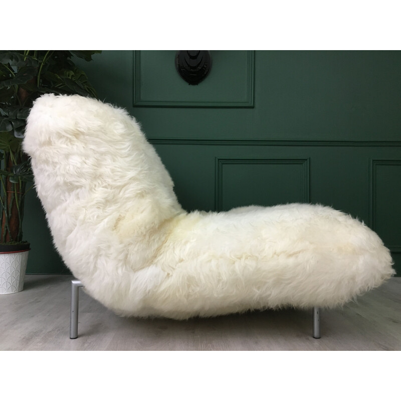 Vintage sheepskin Calin armchair for Cinna (Ligne Roset)