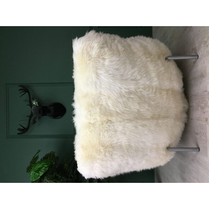 Vintage sheepskin Calin armchair for Cinna (Ligne Roset)