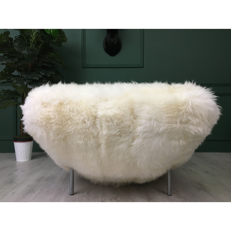Vintage sheepskin Calin armchair for Cinna (Ligne Roset)