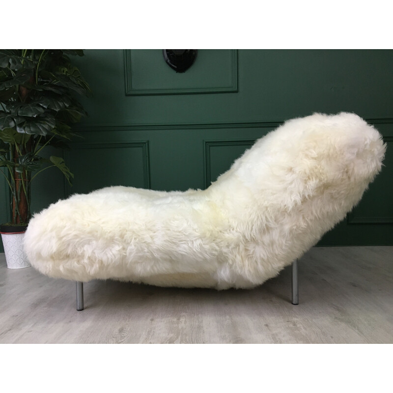 Vintage sheepskin Calin armchair for Cinna (Ligne Roset)