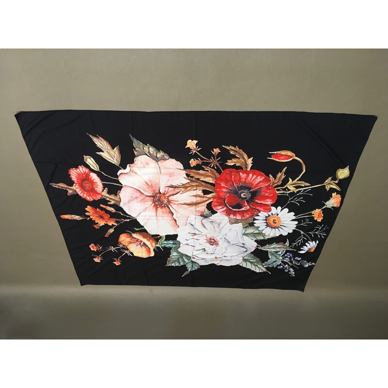 Large vintage floral wall hanging