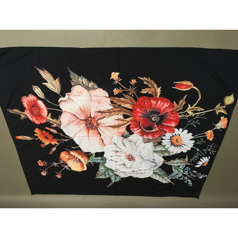 Large vintage floral wall hanging