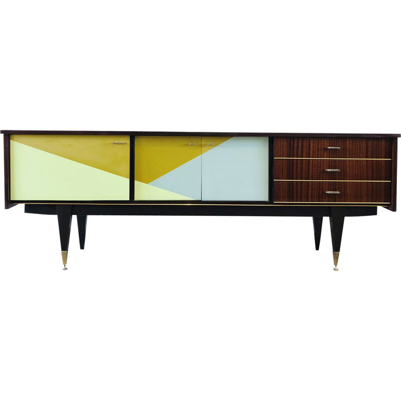 Vintage mahogany graphic sideboard 1965