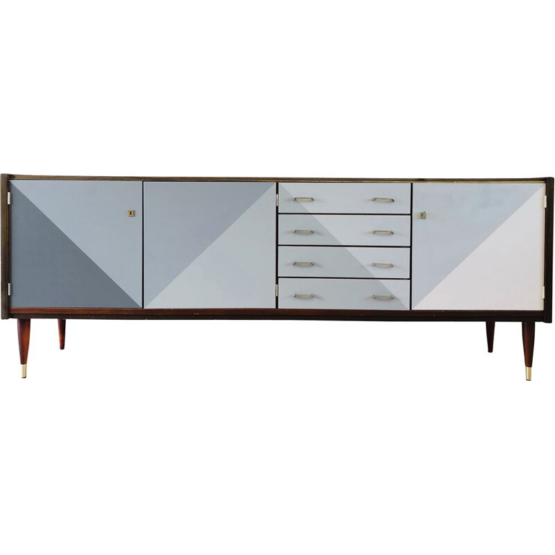 Vintage gray shade graphic sideboard 1965 