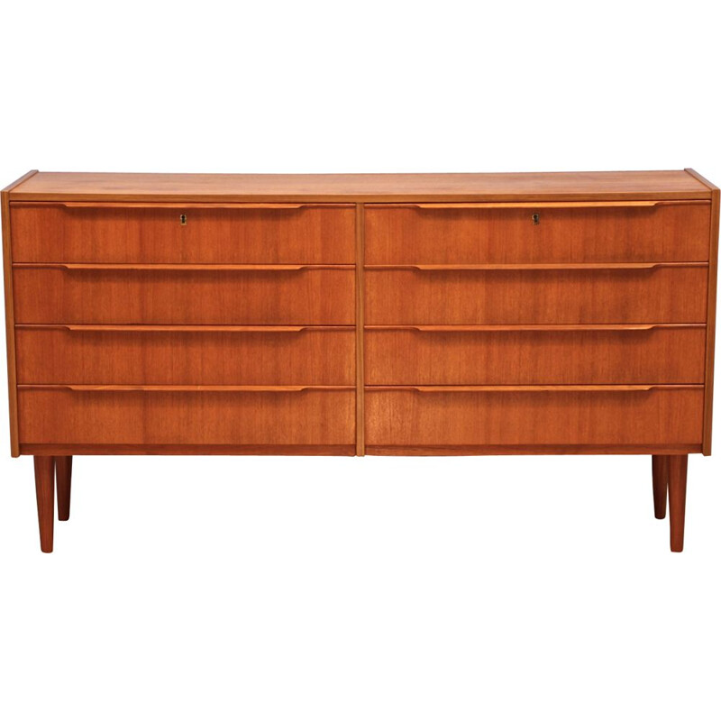 Vintage danish chest of drawers in teak, 1970s