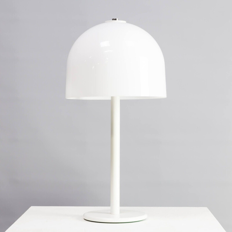 Vintage white mushroom table lamp, 1980s