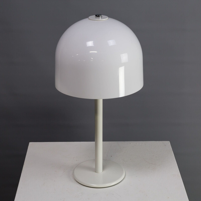 Vintage white mushroom table lamp, 1980s