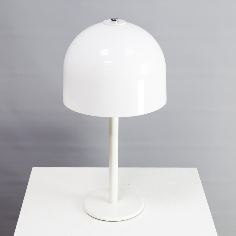 Vintage white mushroom table lamp, 1980s