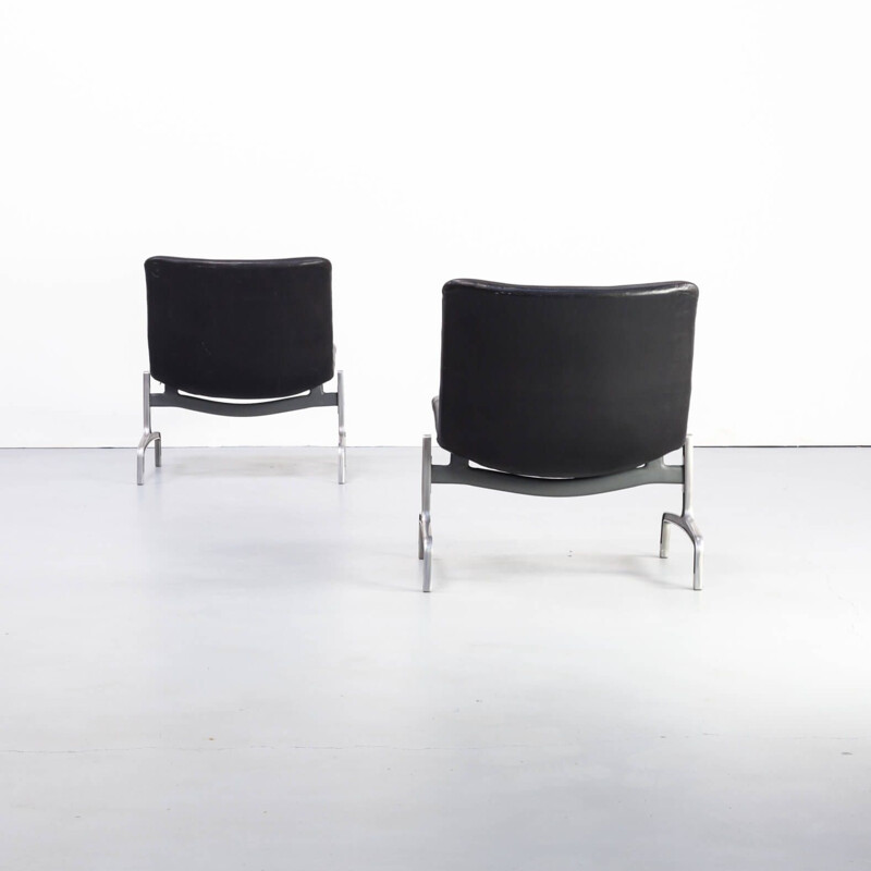 Ensemble de 2 fauteuils vintage "série 8000" de Jørgen Kastholm pour Kusch & Co, 1970